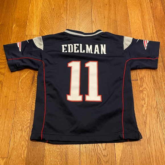 Nike NFL Patriots Kids Navy Edelman 11 Football Jersey, Size M ( sz 5-6) - Picture 2 of 4